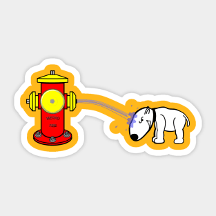 Hydrant Dog in Reverse Sticker